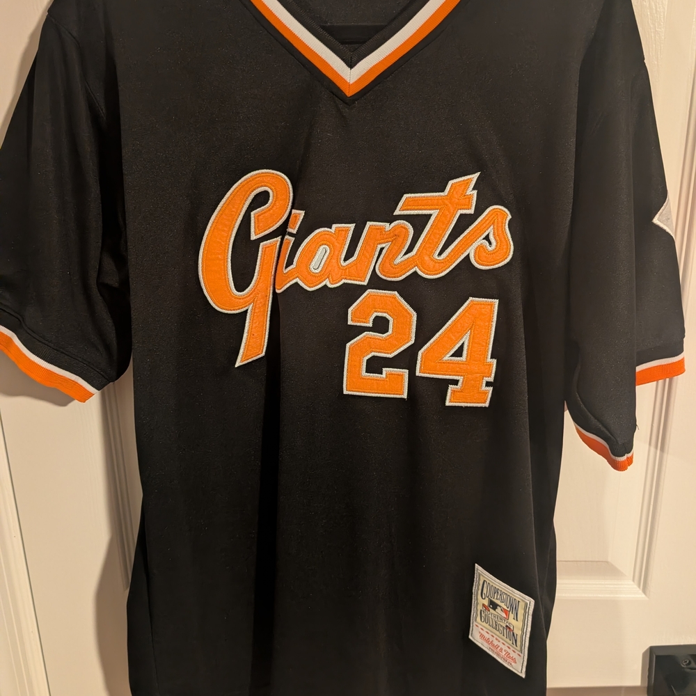 Mitchell & Ness Black Jersey with Red Logo